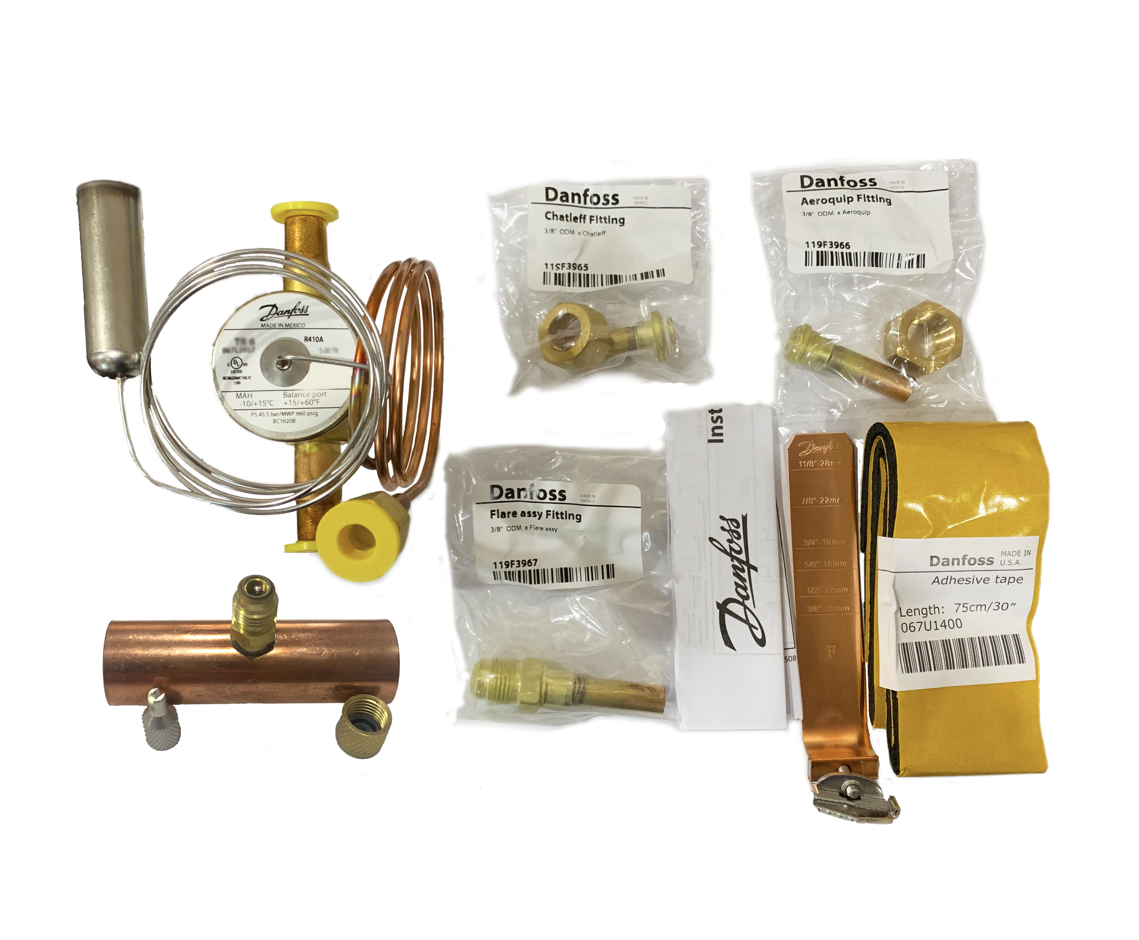 Universal R-410A Thermostatic Expansion Valve Danfoss 3/8